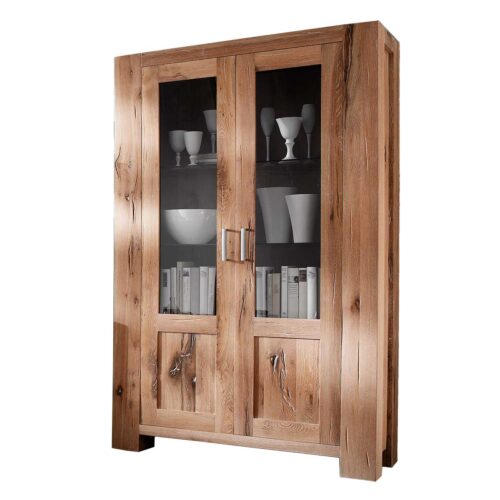 Vitrine in Eiche massiv natur geölt
