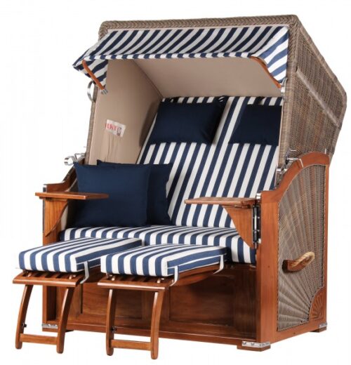 Strandkorb Nordstrand Mahagoni PE grey Dessin 518