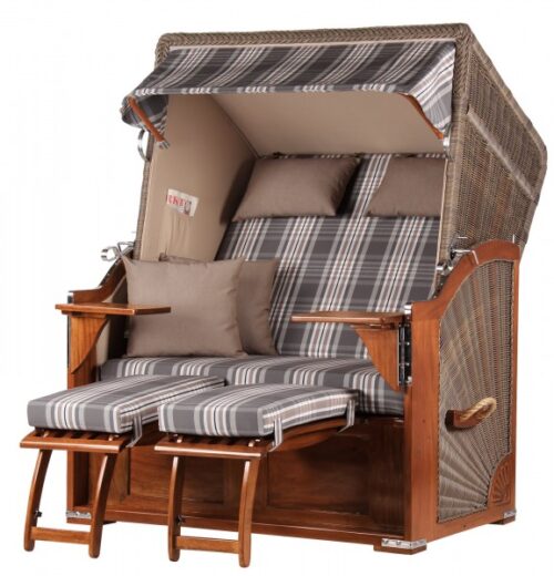 Strandkorb Nordstrand Mahagoni PE grey Dessin 522