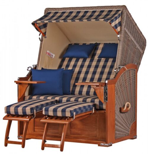 Strandkorb Nordstrand Mahagoni PE grey Dessin 507