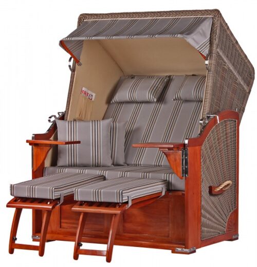Strandkorb Nordstrand Mahagoni PE grey Dessin 512