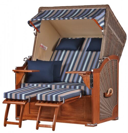 Strandkorb Nordstrand Mahagoni PE grey Dessin 521