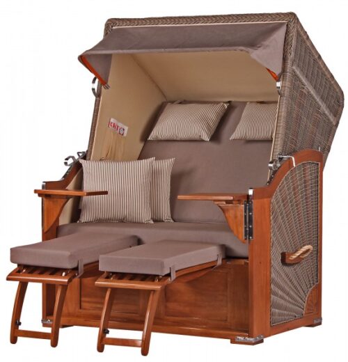 Strandkorb Nordstrand Mahagoni PE grey Dessin 534