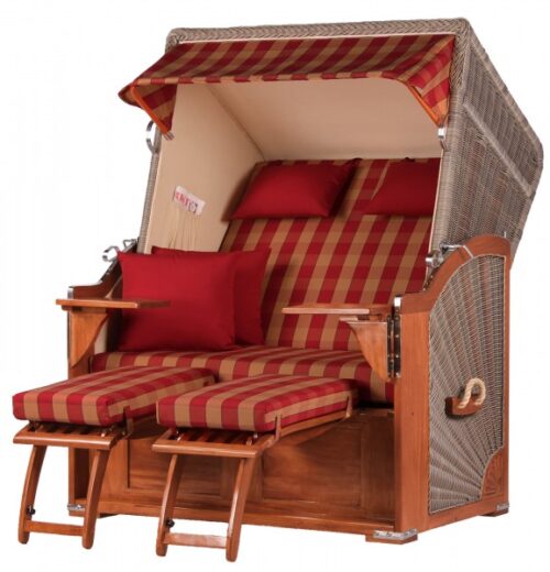 Strandkorb Nordstrand Mahagoni PE grey Dessin 508