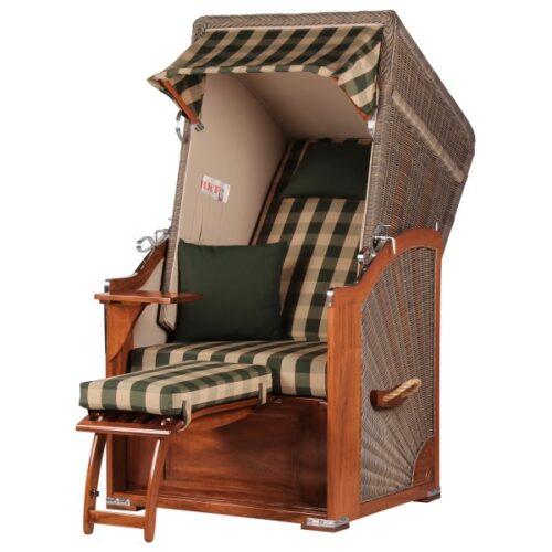 Strandkorb Nordstrand Single Mahagoni PE grey Dessin 506