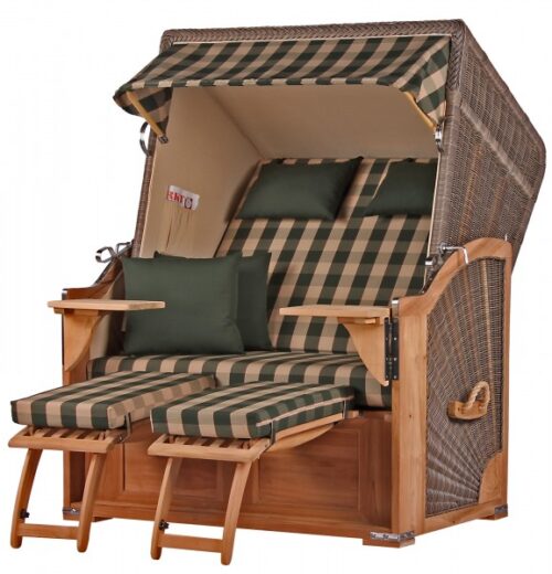 Strandkorb Nordstrand Teak PE grey Dessin 506