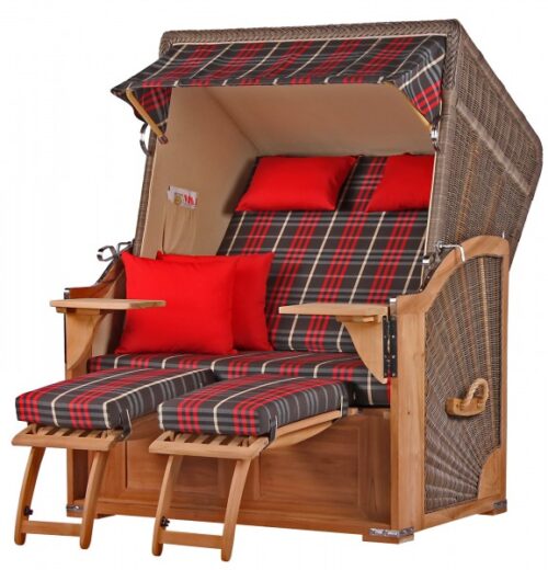 Strandkorb Nordstrand Teak PE grey Dessin 529