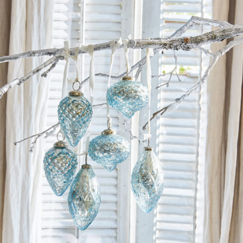 Weihnachtsschmuck 6er Set Blue - Loberon