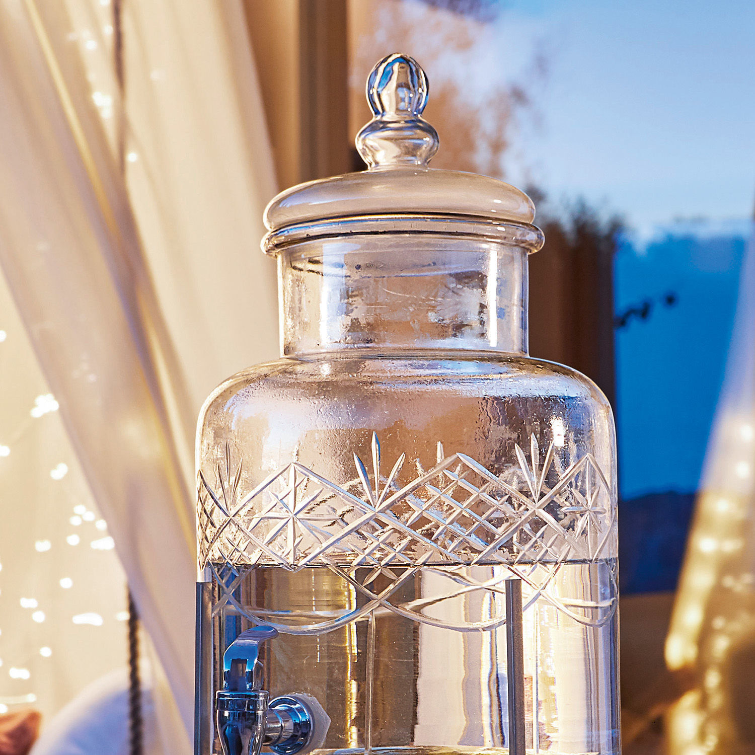 LOBERON Getränkespender Gabela - 3,1L Handgemacht Aus Glas