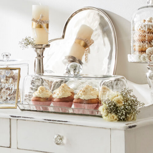 Glasglocke mit Platte Nelia - Loberon