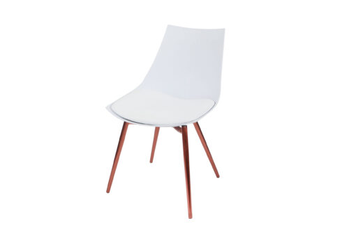 Stuhl Dakota 210 4er-Set Weiß / Kupfer