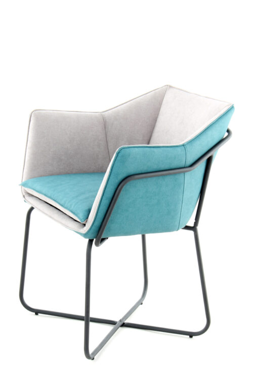 Stuhl Marietta 110 Grau / Petrol