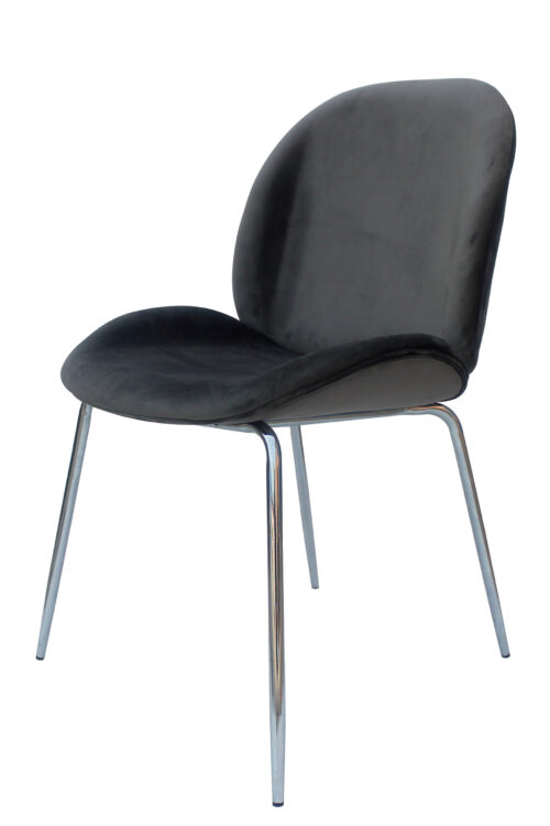 Stuhl Charlize 110 2er-Set Grau / Chrom