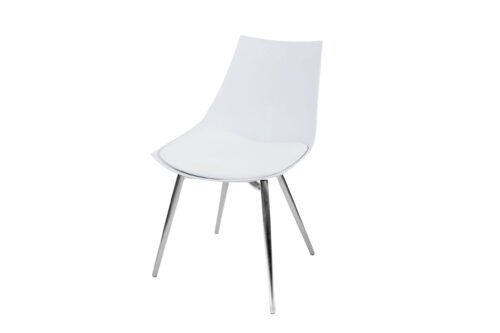 Stuhl Dakota 210 4er-Set Weiß / Chrom