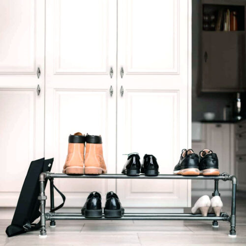 Industrial Schuhregal Wasserrohre - Möbel aus Rohren