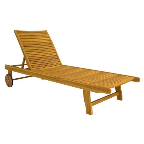 Rollliege 'Felipe', FSC® Akazie, rot-braun, 34, 5 x 200 x 70 cm