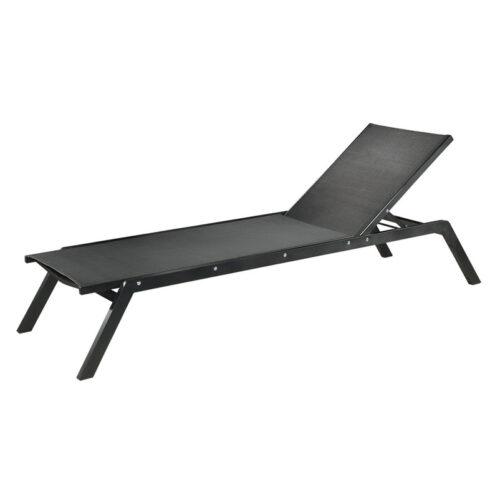Sonnenliege, schwarz, ca. 34 x 200 x 65 cm