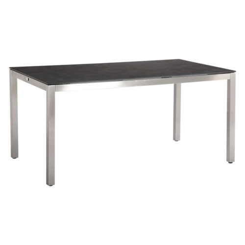 Best Lofttisch Marbella aus Edelstahl und HPL-Tischplatte