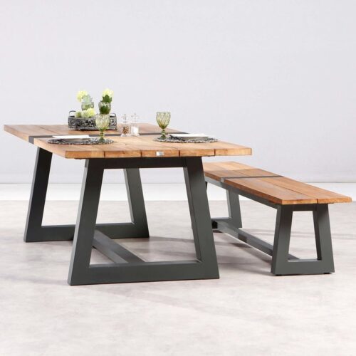 Best Alu-Tisch Campione, anthrazit, ca. 220 x 100 x 75,5 cm