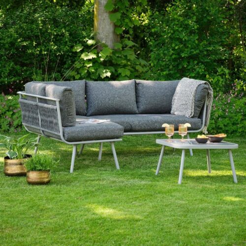 Alu-Loungegruppe 'Zadar', hellgrau