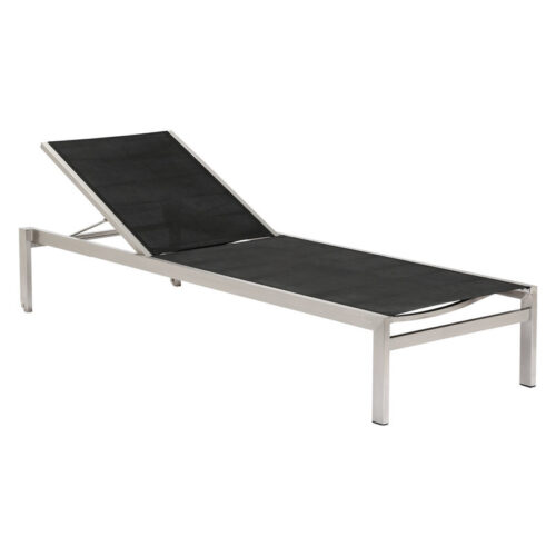 Best Rollliege Marbella aus Edelstahl, Textilenbezug schwarz