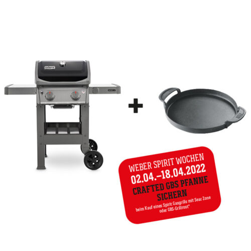 Gasgrill Spirit II E-210 / elektrische Zündung, schwarz, vielseitig