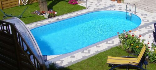 Steinbach Styria Pool Oval 737 x 360 x 150 cm - Blau