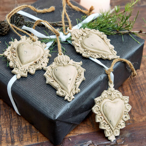 Weihnachtsschmuck 4er Set Hearts - Loberon