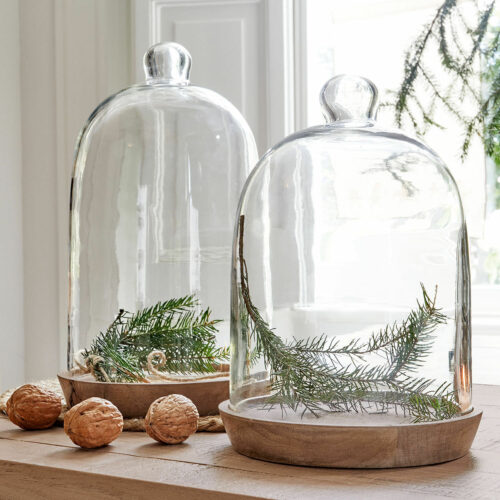 Glasglocke mit Platte 2er Set New Hampshire - Loberon