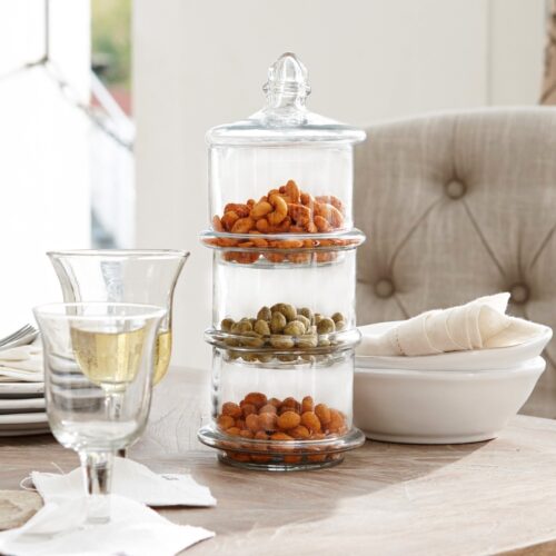 Glasdose 3-stöckig Newport - Loberon