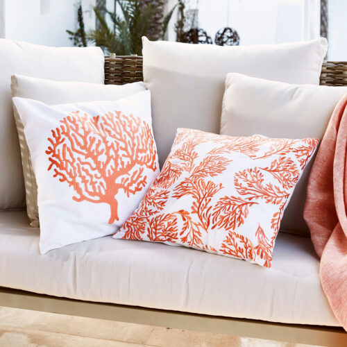 Kissenhülle 2er Set Koralle - Loberon