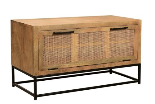 SIT Garderobe »Schuhschrank Mango lackiert mit Rattan-Front,«, Mango lackiert mit Rattan-Front, Gestell Metall