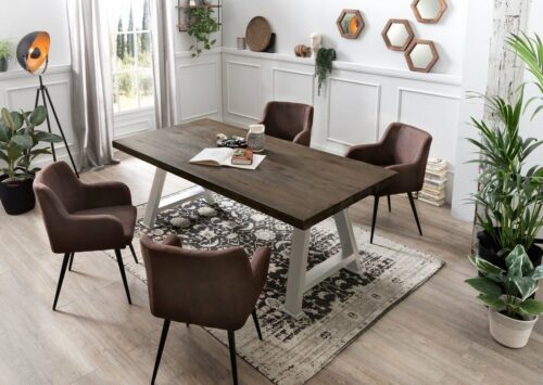 SIT Esstisch »Tisch 180x100 cm Platte Balkeneiche, Gestell«, Platte Balkeneiche, Gestell Metall