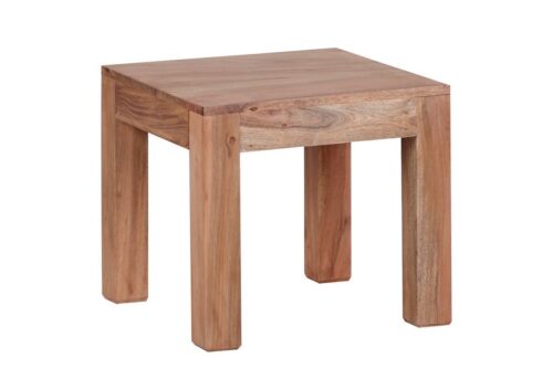 Wohnling Couchtisch »WL1.446«, Massiv-Holz Akazie 45 cm breit Wohnzimmer-Tisch Design braun Landhaus-Stil Beistelltisch Natur-Produkt Wohnzimmermöbel Unikat modern Massivholzmöbel Echtholz quadratisch