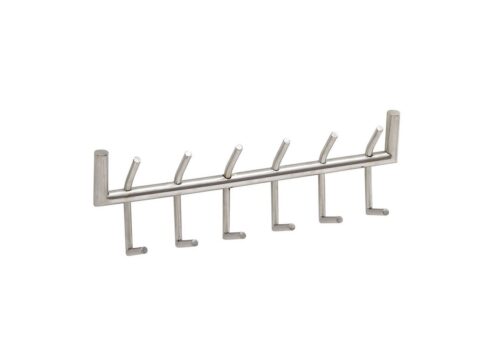 Wohnling Wandgarderobe »WL6.444«, Metall Silber 60x19x10 cm Design Flurgarderobe Stahl Hakenleiste Wandpaneel Garderobe Wand Garderobenleiste Flur