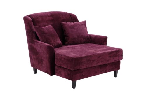 Max Winzer® Sessel »Judith«, Big-Sessel inkl. 1x Zierkissen 55x55cm Samt