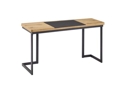Wohnling Schreibtisch »WL6.319«, 140x76x55 cm Holz Metall Bürotisch Schwarz Home-Office Breiter Design Laptoptisch Moderner Computertisch Konsolentisch