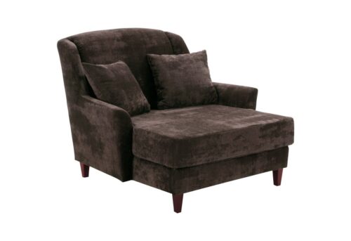 Max Winzer® Sessel »Judith«, Big-Sessel inkl. 1x Zierkissen 55x55cm Samt