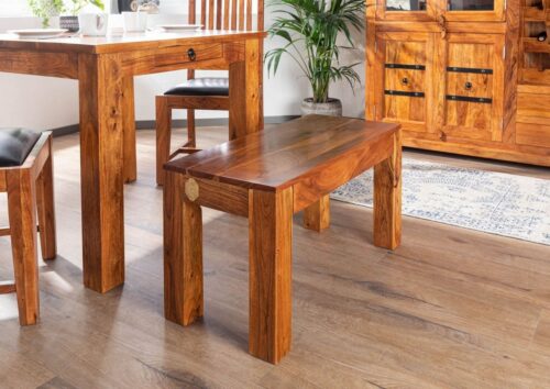 Massivmoebel24 Essbank »OXFORD« (80x35x45 Akazie), hochwertiges Edelholz