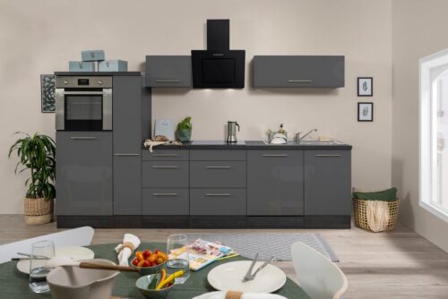 RESPEKTA Küchenzeile »RP310«, mit E-Geräten, Breite 310 cm