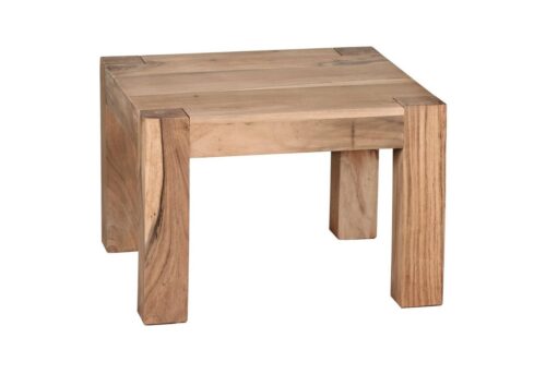 Wohnling Couchtisch »WL1.443«, Massiv-Holz Akazie 60 cm breit Wohnzimmer-Tisch Design braun Landhaus-Stil Beistelltisch natur
