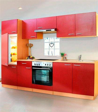 RESPEKTA Küchenzeile »Basic«, mit Glaskeramik-Kochfeld, Breite 270 cm