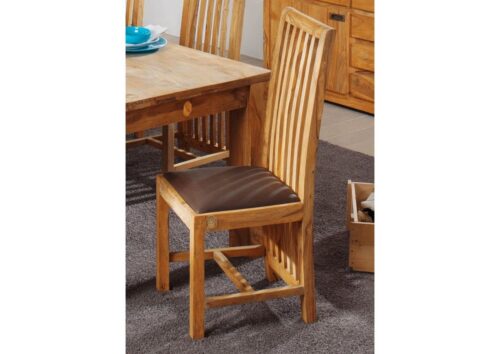 Massivmoebel24 Polsterstuhl »NATURE BROWN«, Maserung