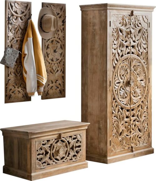SIT Garderoben-Set »Lakadee«, (4-St), aus Mango Holz