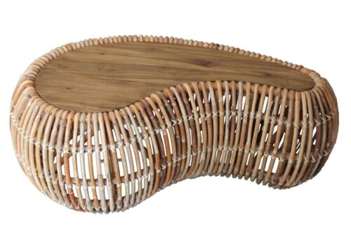 SIT Couchtisch »Couchtisch Rattan und recyceltes Teak«, Rattan und recyceltes Teak