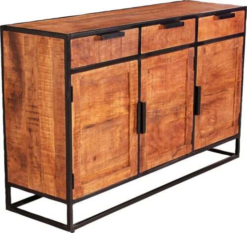 SIT Sideboard, Rahmen und Design-Gestell aus schwarzem Metall