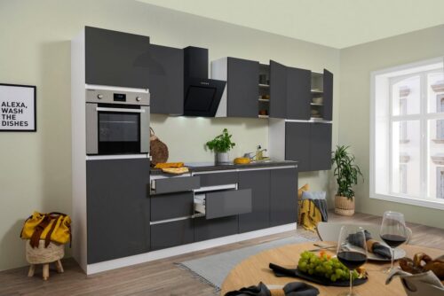 RESPEKTA Küchenzeile »Boston«, mit E-Geräten, Breite 370 cm