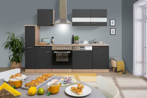 RESPEKTA Küchenzeile, mit E-Geräten, Breite 250 cm