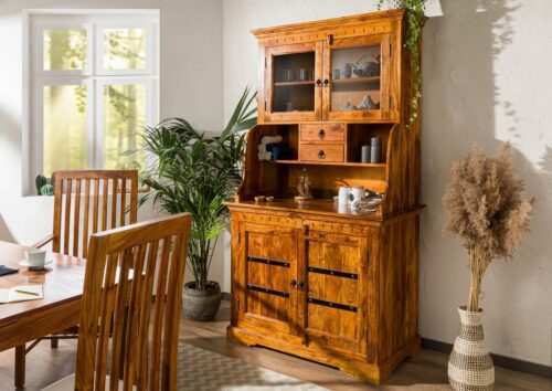 Massivmoebel24 Buffet »OXFORD« (106x60x196 Akazie montiert)