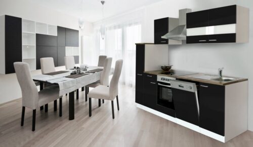 RESPEKTA Küchenzeile, mit E-Geräten, Breite 250 cm